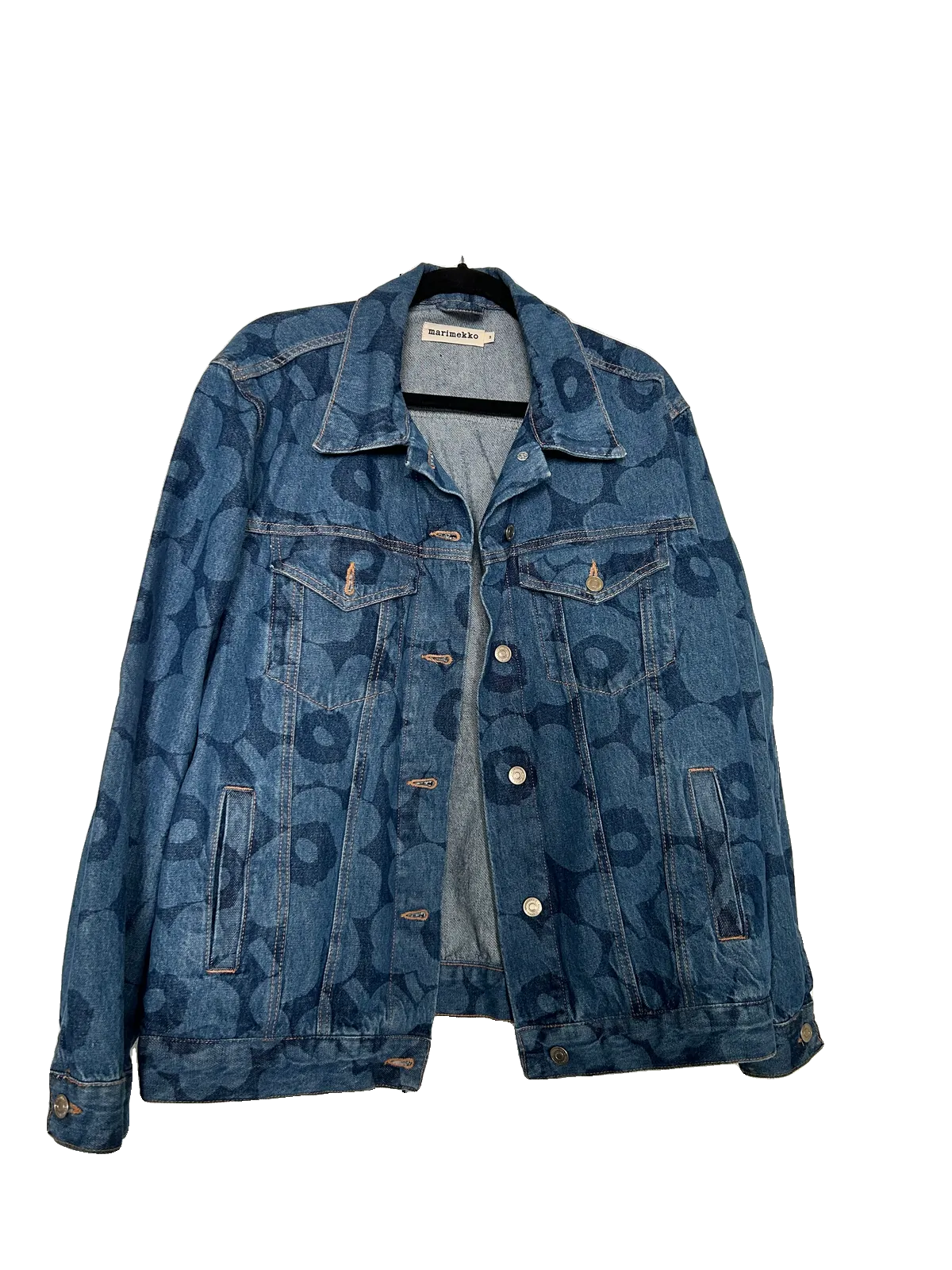 【marimekko】Maridenim Murros UniccoジャケットM Marimekko Maridenim Murros Unikko Placement Jean Jacket – KIITOSlife